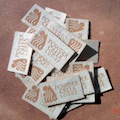 Printed Leather Labels in Faux suede - Image #3